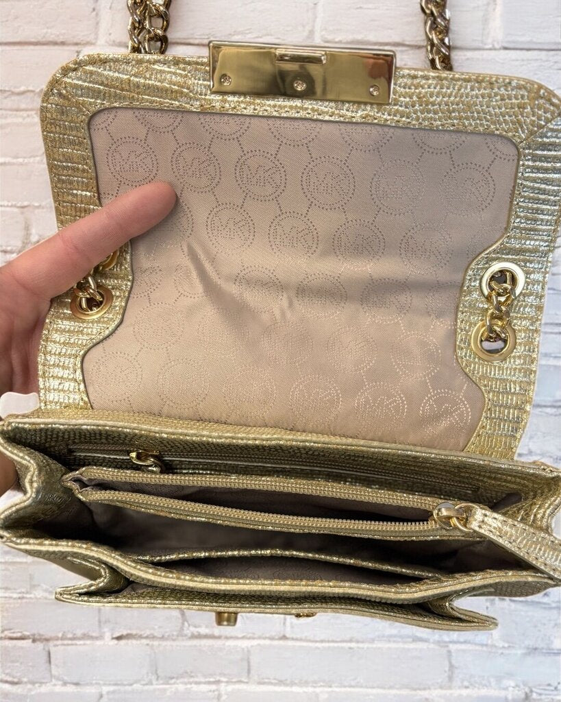 Michael Kors Metallic Chain Strap Bag
