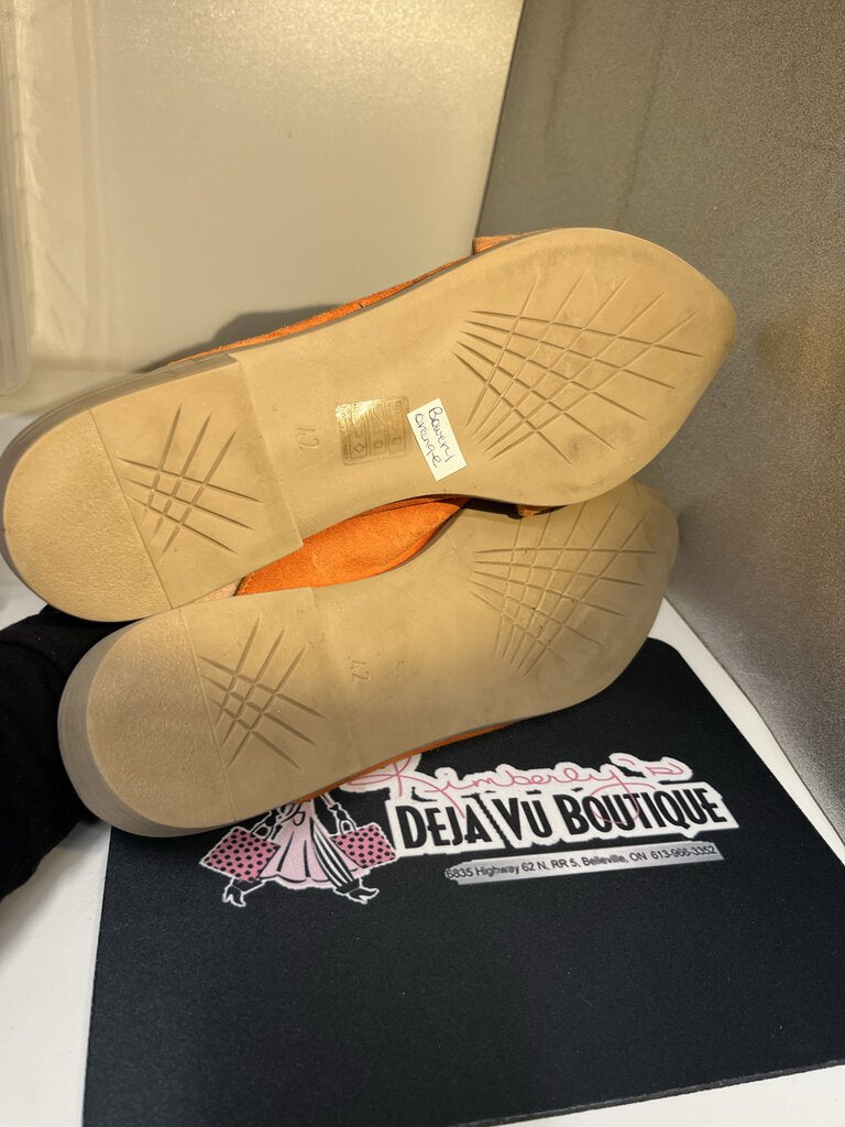 Bueno Suede Slides in Bravery Orange 11
