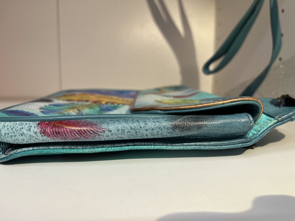 Anuschka Feather Crossbody Bag