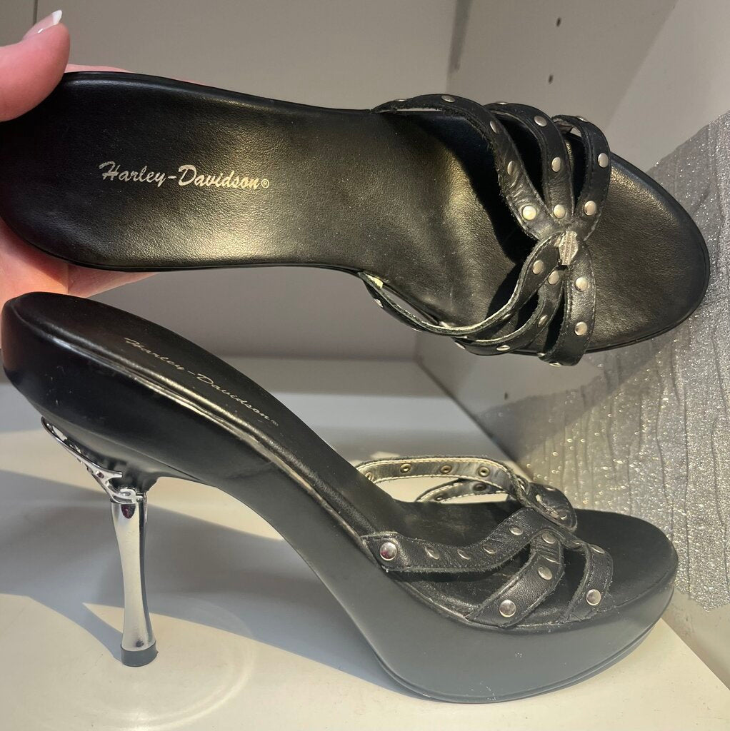 Harley Davidson Leather Studded Heels 8