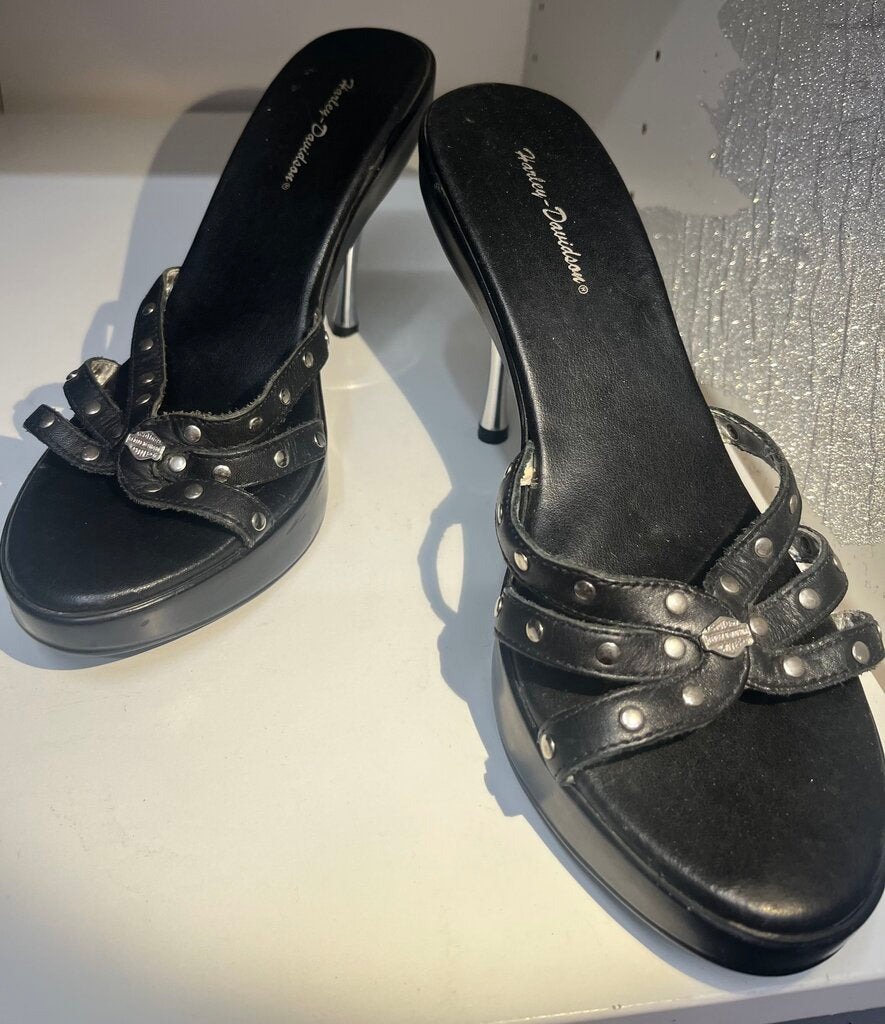 Harley Davidson Leather Studded Heels 8