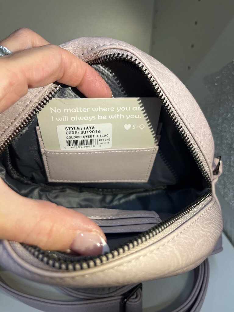 SQ Round Lilac Non Leather Crossbody