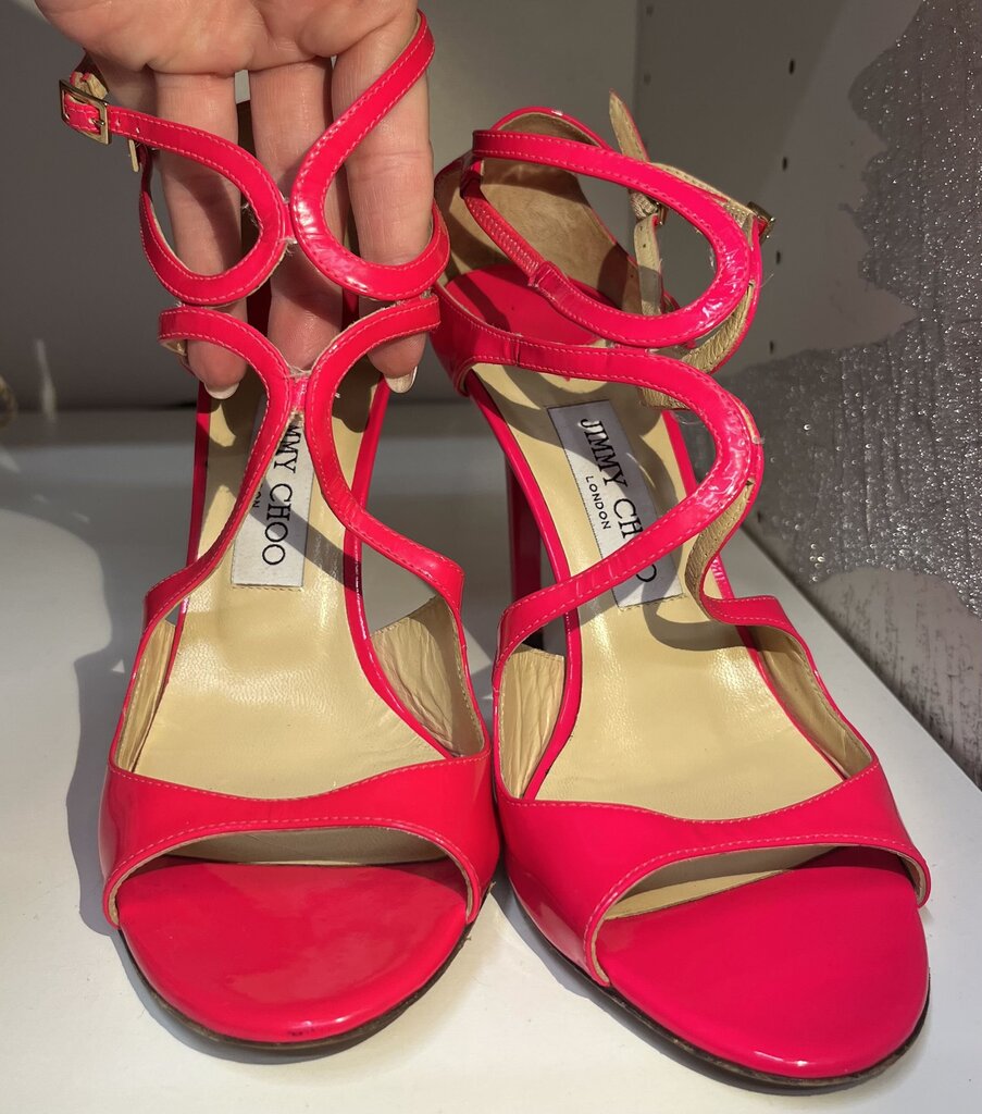 Jimmy Choo Lackledershocking Patent Leather Heels 39-8