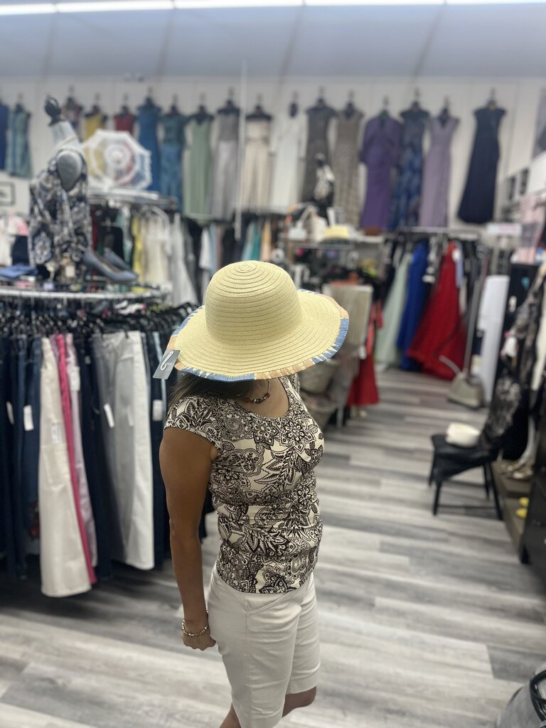 Pistil Blu/Beige Straw Hat