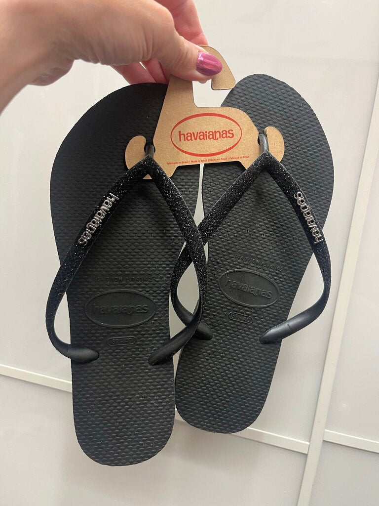 Havaianas Sparkle Thong Flip Flops 40-9