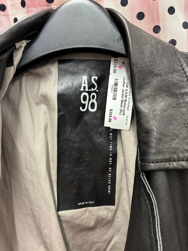 AS 98 Leather Giacca Jacket Size 50-L/XL *1/2 PRICE*