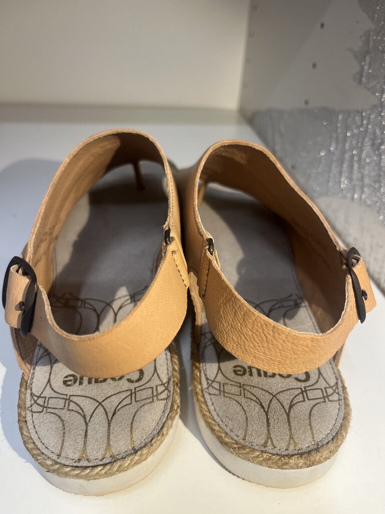 Coque Terra Thong Leather Sandals Beige 41-10