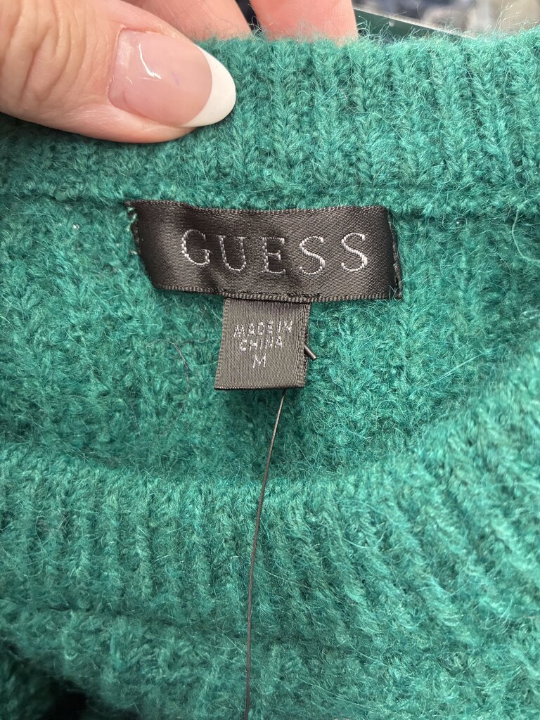 Guess Fuzzy Green Sweater M