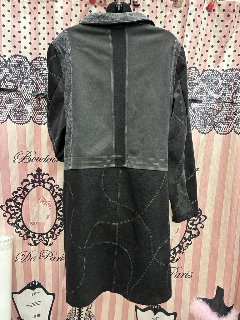 Handmade By Lucie Button, Wool Long Jacket XL