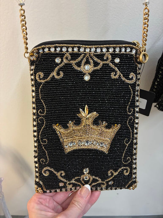 Mary Frances Royalty Gold Crown Crossbody