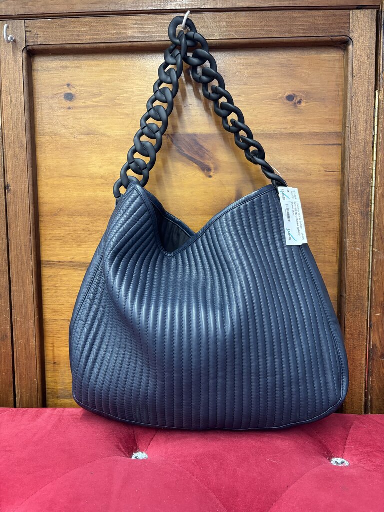 Catherine Gaillard Resin Chain Shoulder Leather Bag