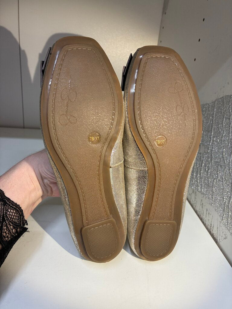 Jessica Simpson Sparkle Peeptoe Flats 7
