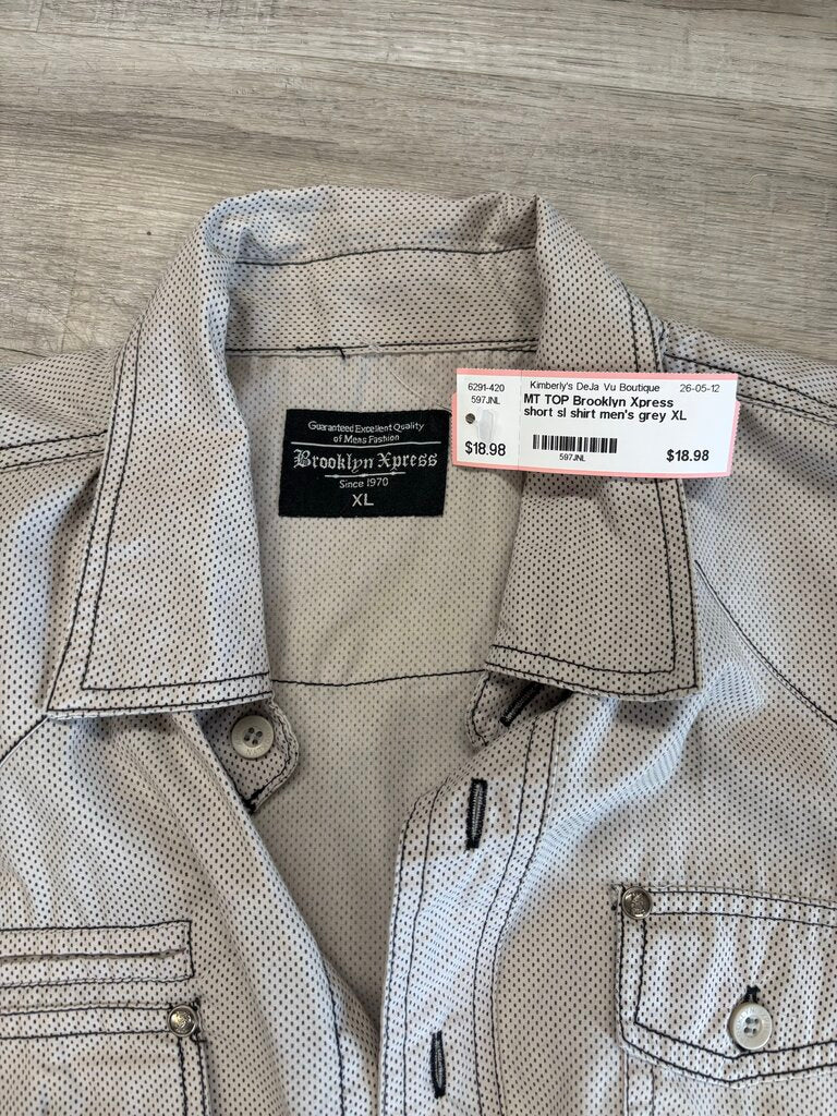 Brooklyn Xpress, Cotton Blend Short Sleeves Button-Up