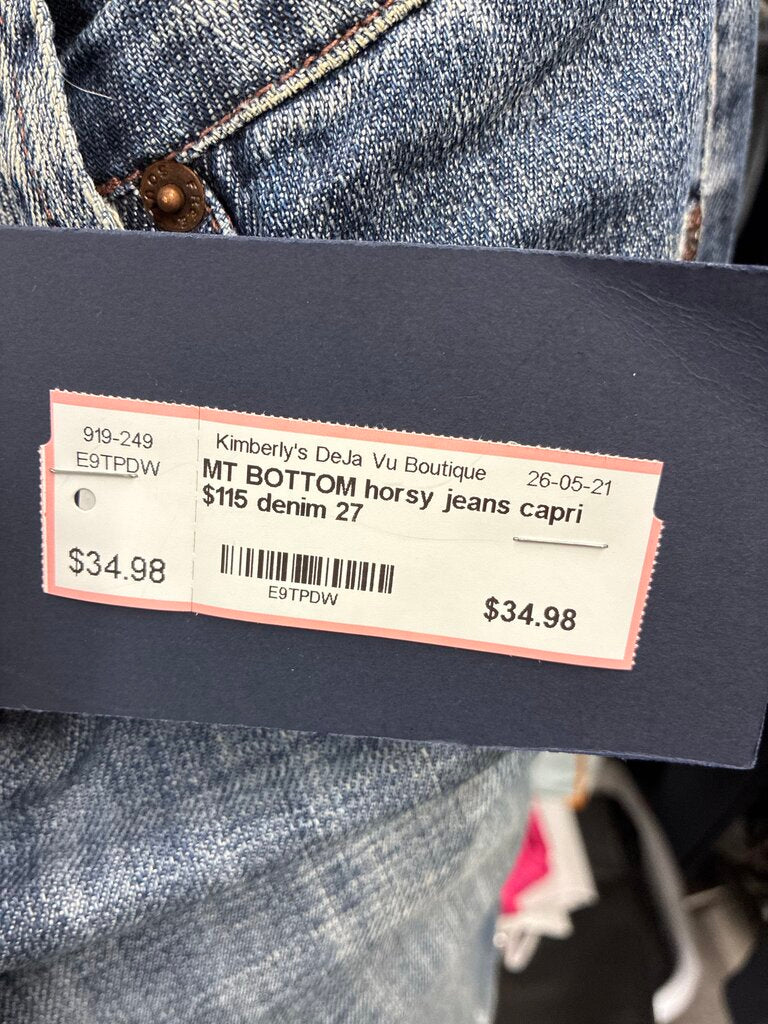 Free Soul Horsy Jean Capri Size 29