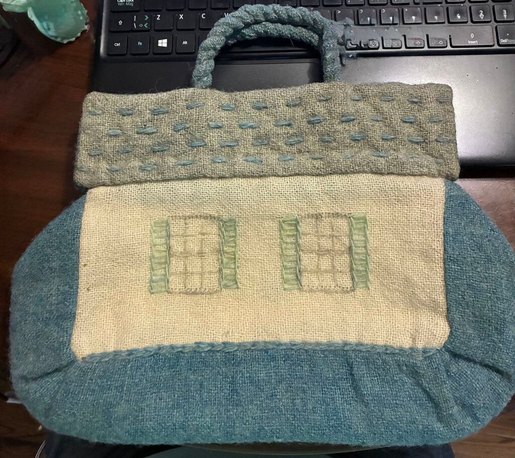 Vintage Handmade 2 Handle Cottage Purse