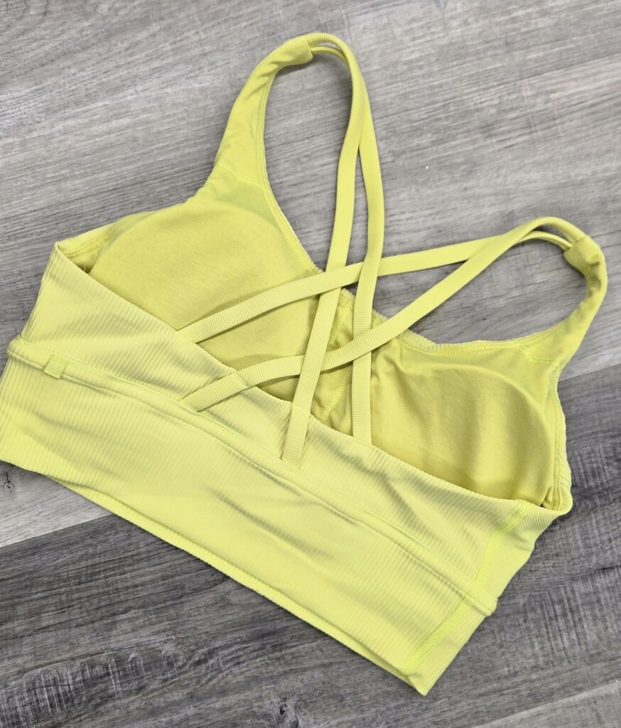 Lululemon Neon Ribbed Sports Bra 8