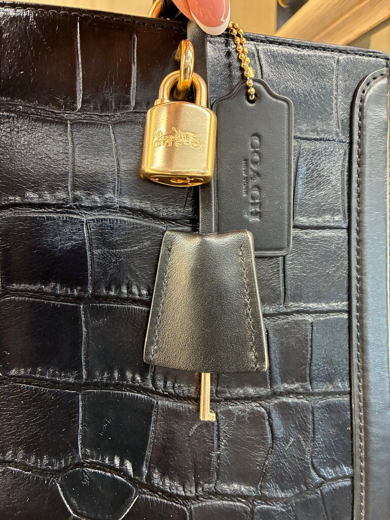 Coach Zoe Carryall in Croc Leather
