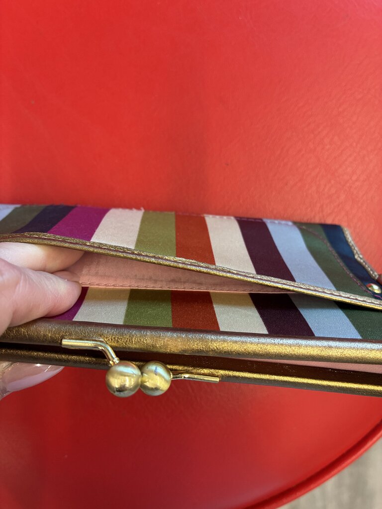 Coach Legacy Multi Colour Satin Stripe Slim Envelope Wallet
