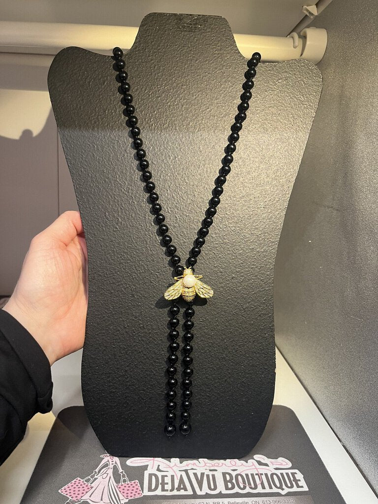 Bee Glass Bead Necklace