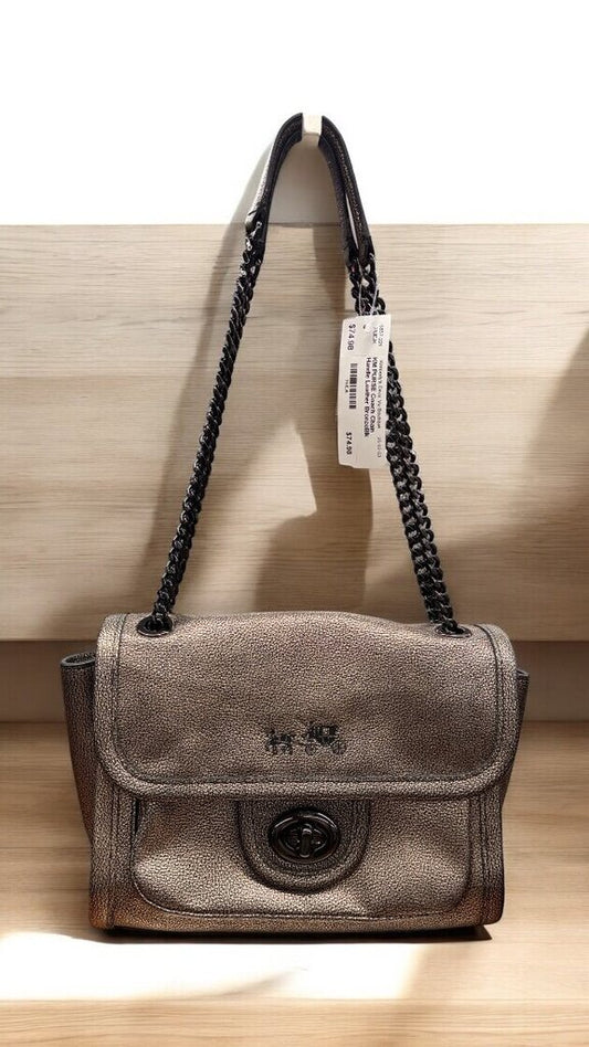 Coach Chain Strap Leather Purse
