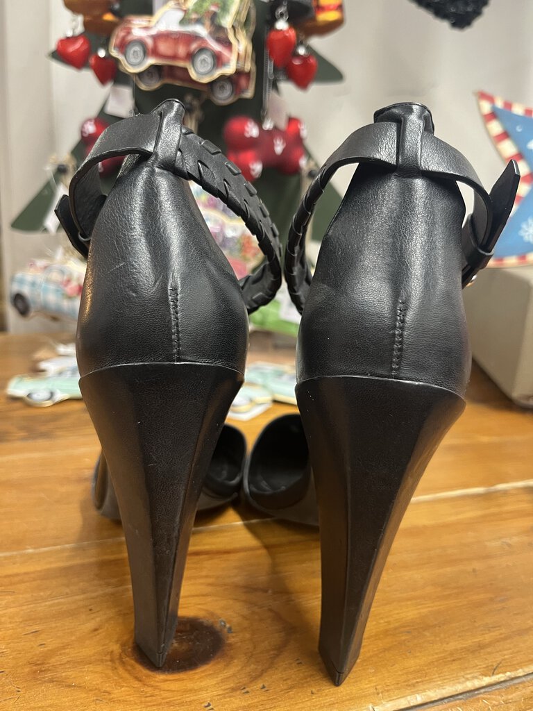 All Saints Leather Ankle Strap Heels (7.5)