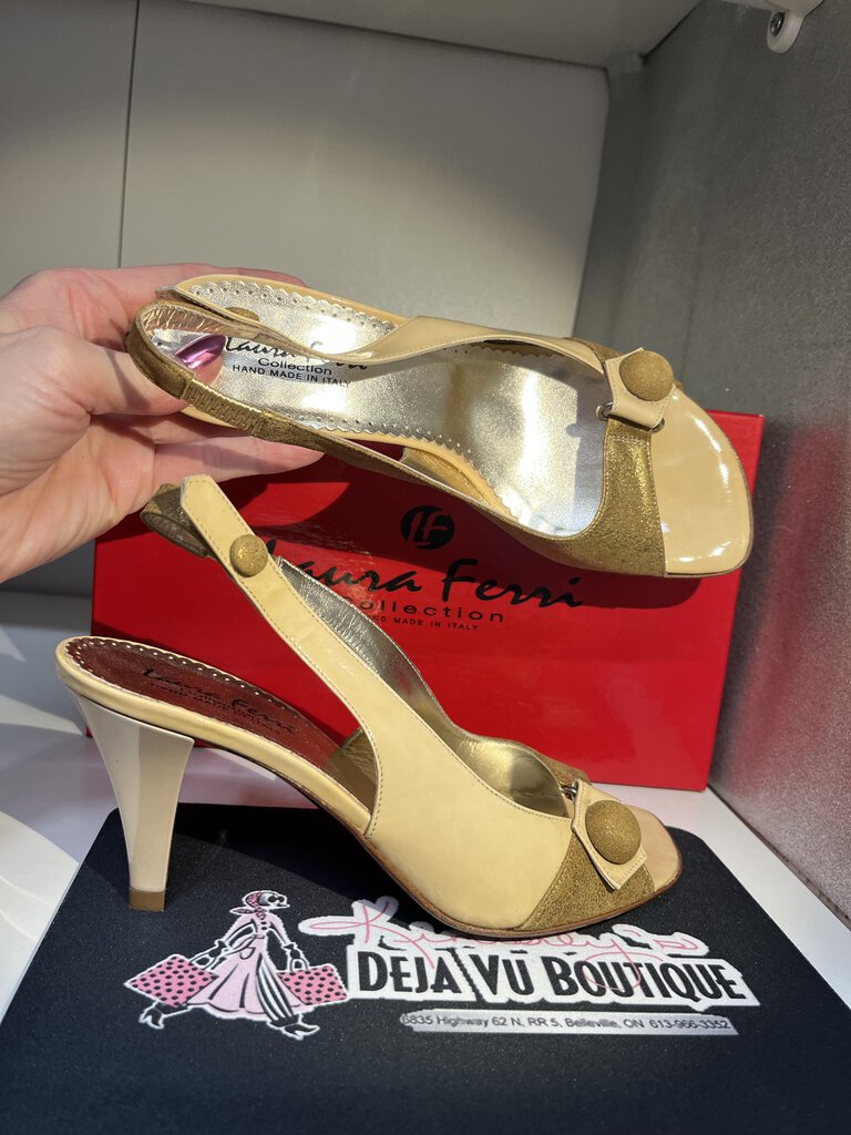 Laura Ferri Leather Slingback 37.5