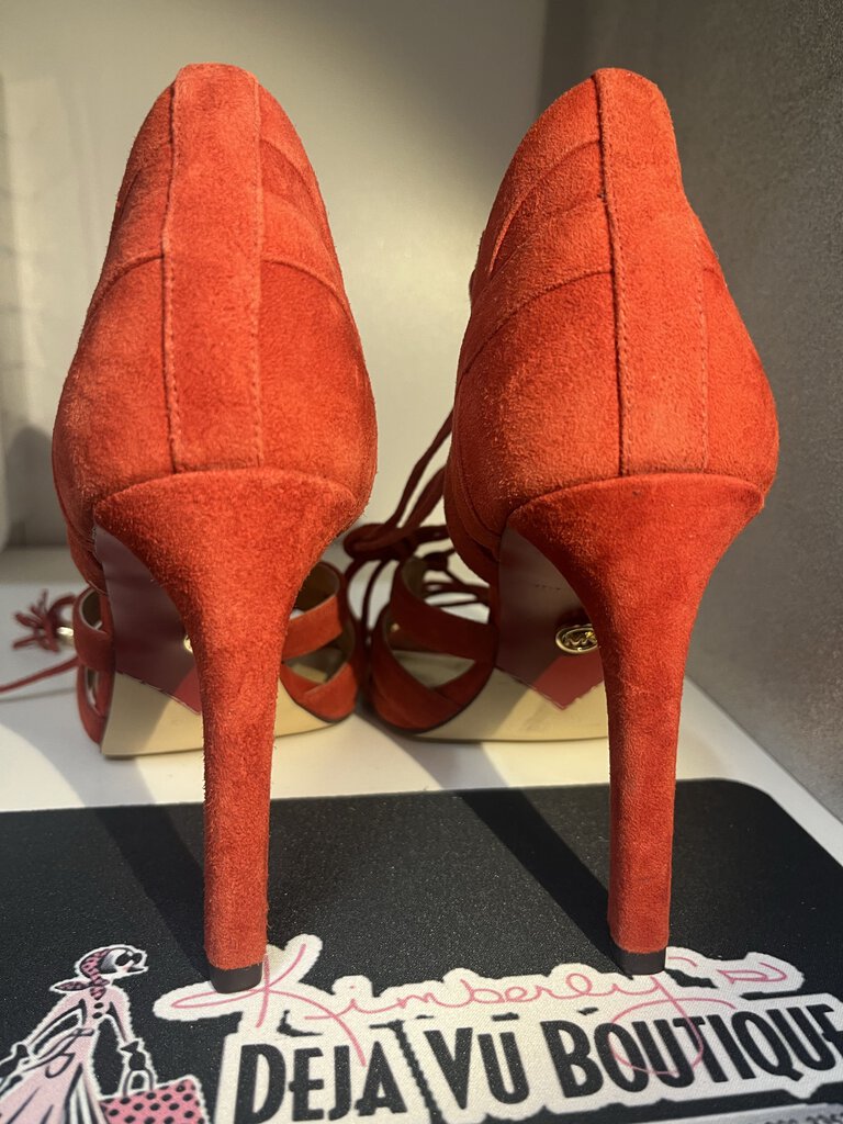 Michael Kors Suede Laceup Heels 8.5