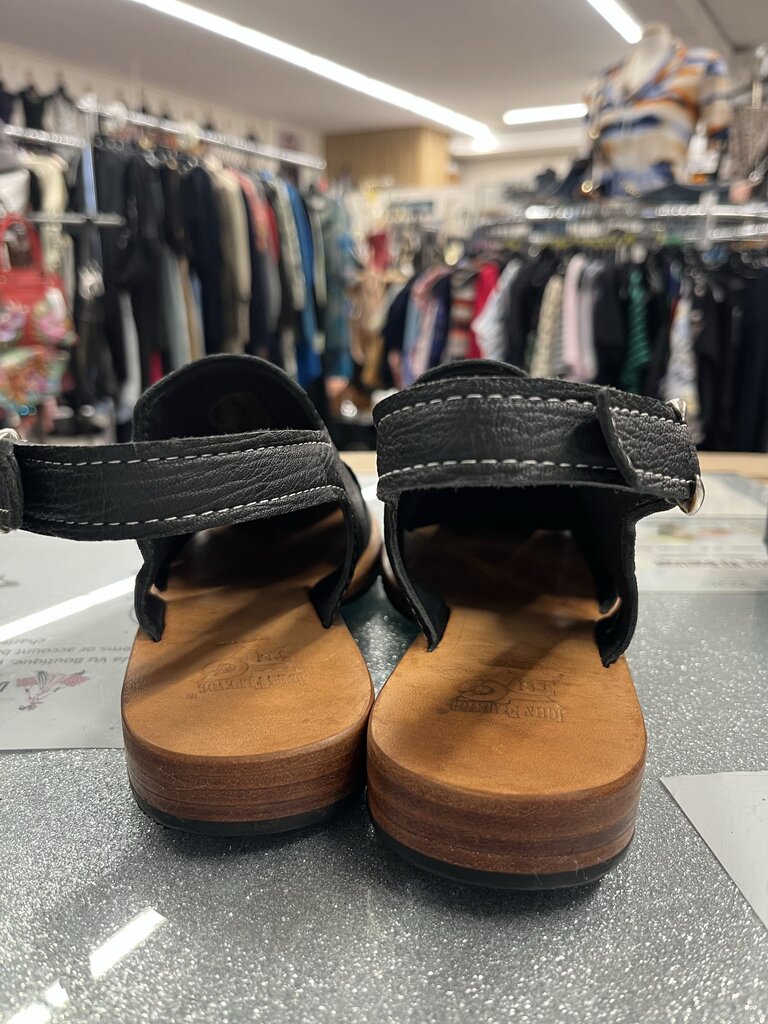 John Fluevog River Chira Closed Toe Slingback Sandals 6