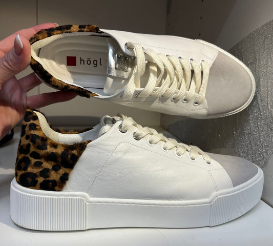 Hogl Leopard Back Leather Laceups 6.5 = 10.5