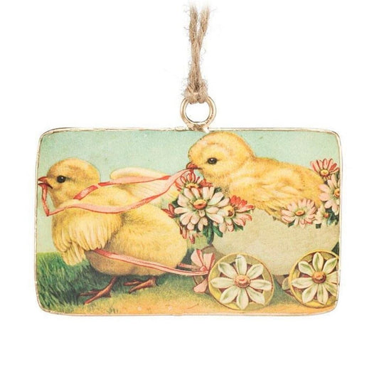 Abbott Vintage Easter Chick Metal Decor