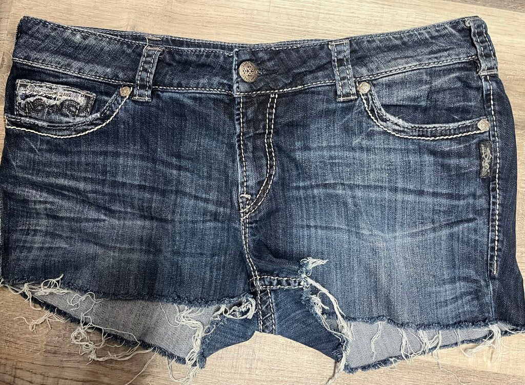 Silver Suki Flap Shorts 36