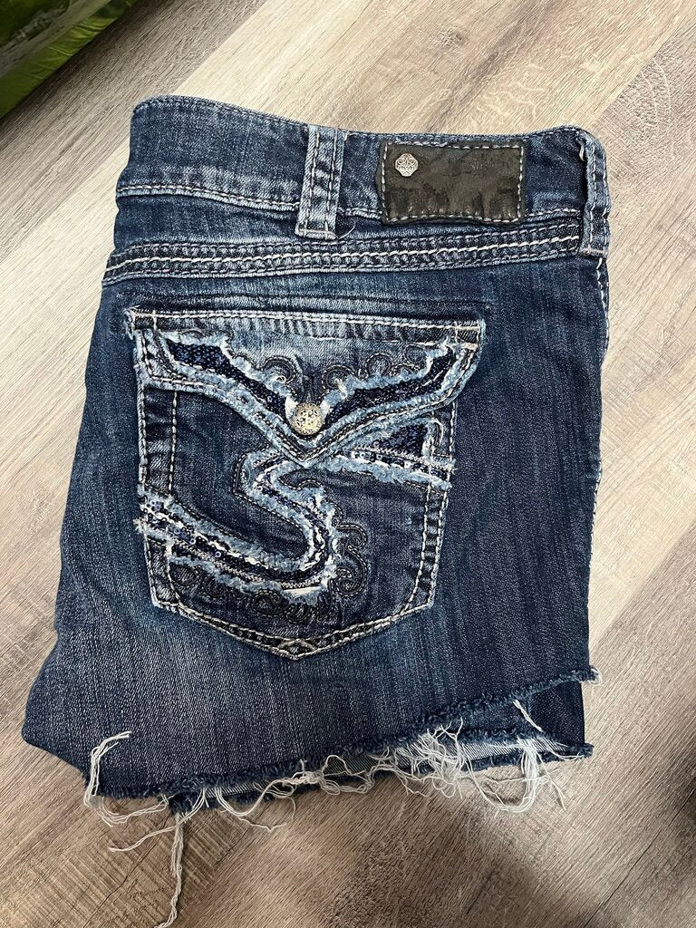 Silver Suki Flap Shorts 36