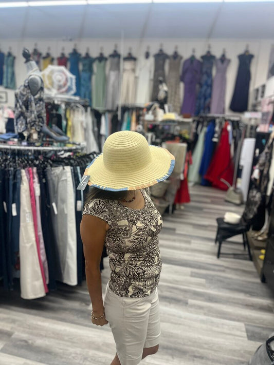 Pistil Blu/Beige Straw Hat