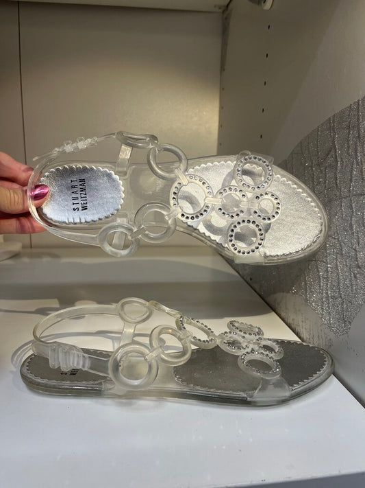 Stuart Weitzman Circle Jelly Flats 7
