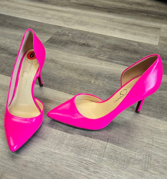 Jessica Simpson Neon Pink Heels 6