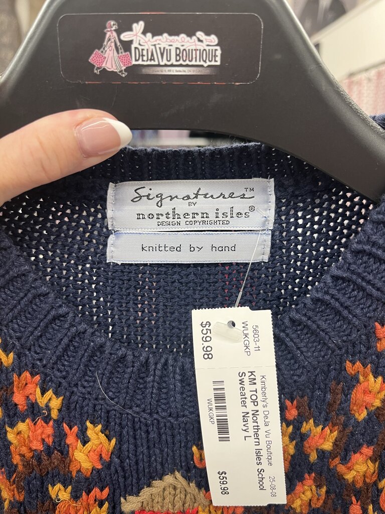 Northern Isles Cotton School Sweater L