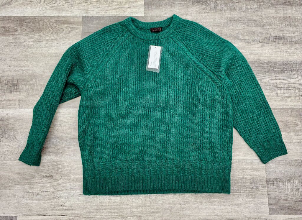 Guess Fuzzy Green Sweater M