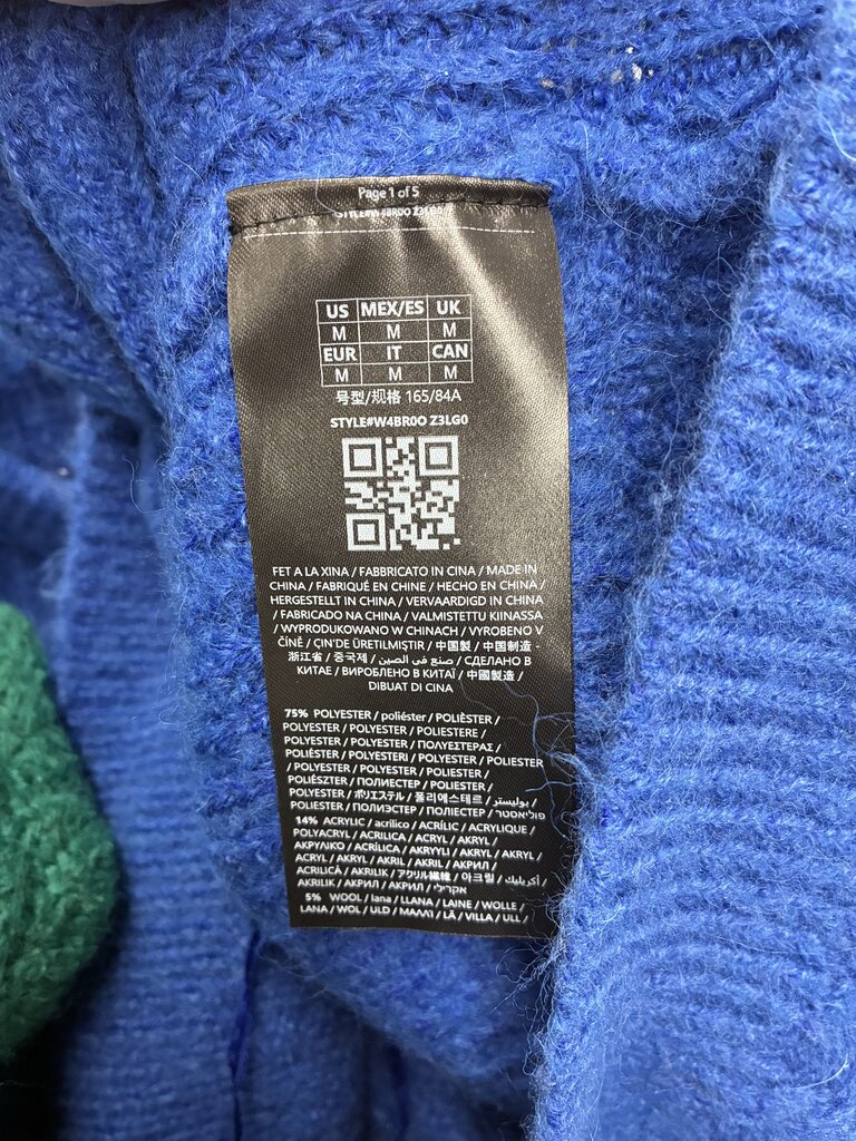 Guess Fuzzy Blue Sweater M