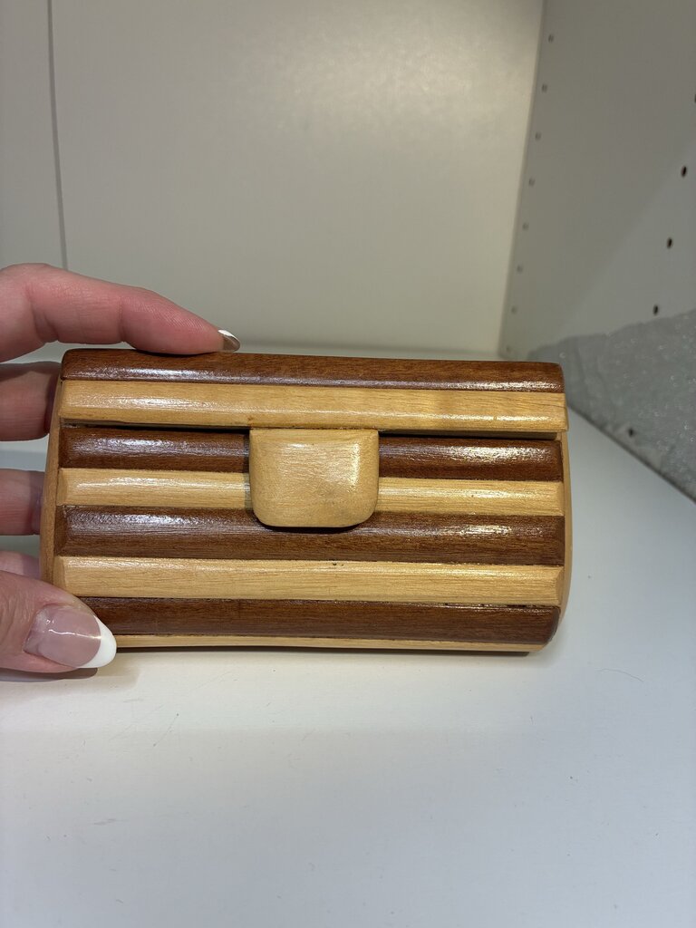 Wooden Slat Mini Purse