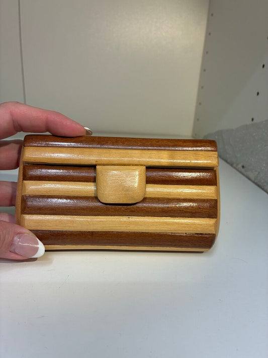 Wooden Slat Mini Purse