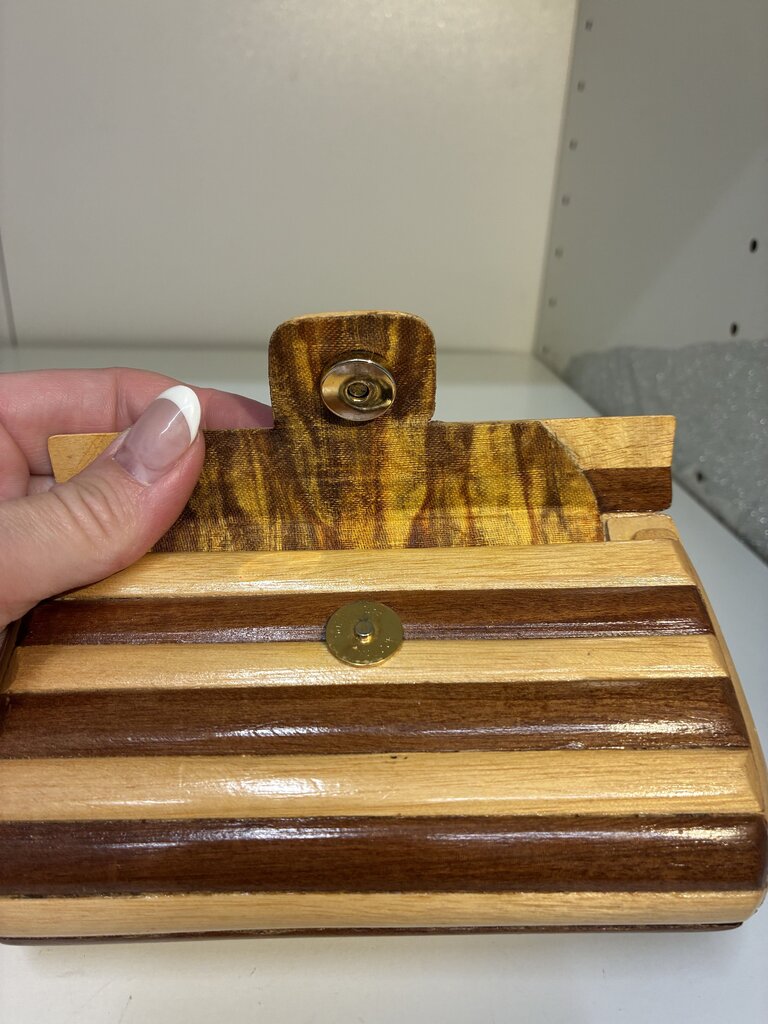 Wooden Slat Mini Purse