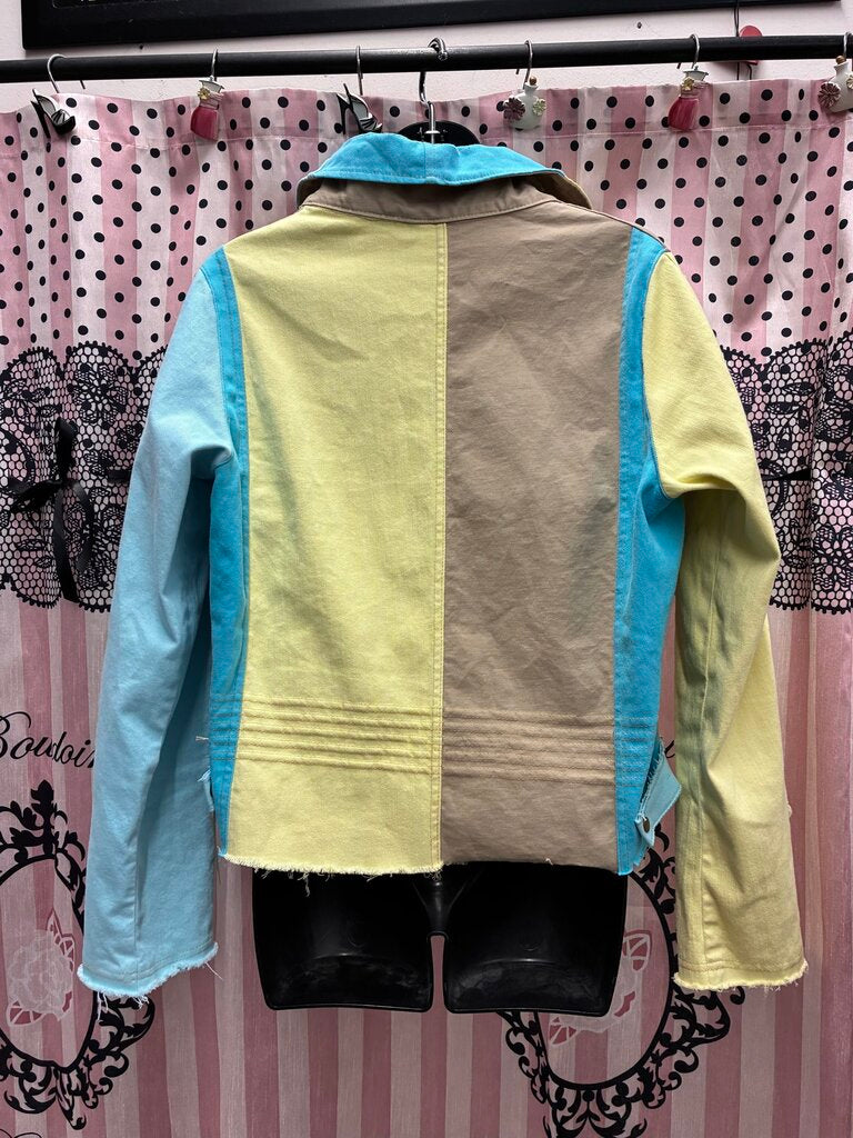 Handmade By Lucie Colourful Jean Jacket M/L