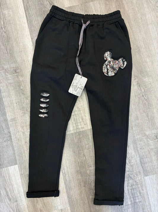 Jie's 1986 Sequin Mickey Joggers S