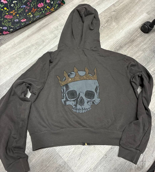 Lauren Moshi Skull Crown Hoodie M