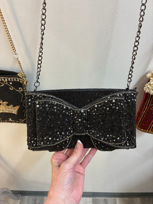 Mary Frances Bow Chic Sparkly Clutch