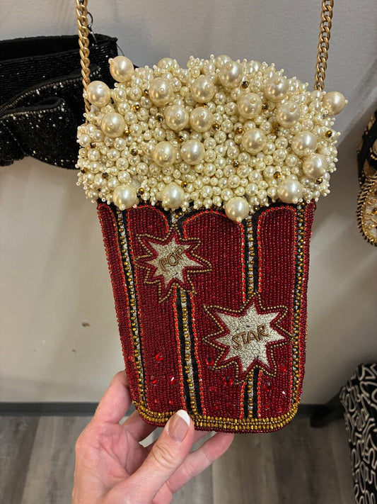 Mary Frances Movie Night Popcorn Bucket Bag