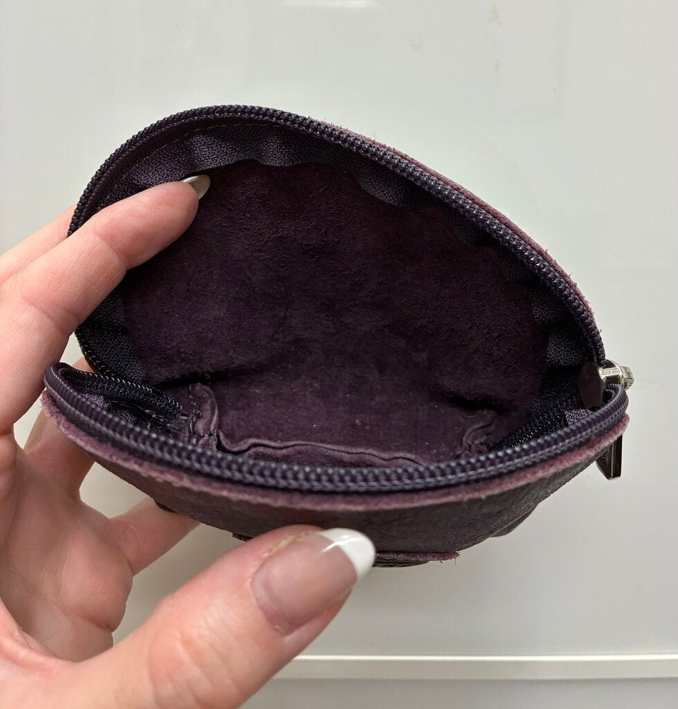 Roots Leather Zip Coin Pouch
