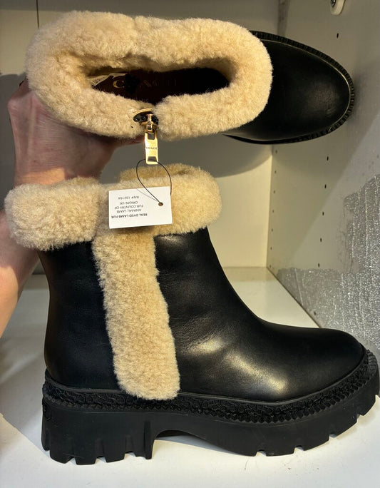 Coach Leather Shearling Boot 7