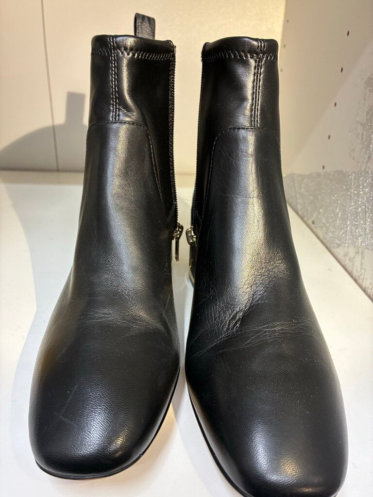 Coach Leather Monogram Heel Boots 7