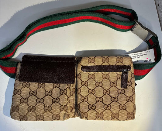 Gucci Supreme GG Double Pocket Belt Bag